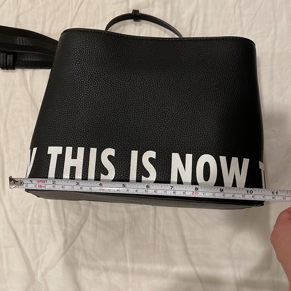 Zara crossbody bag with zip in black and white - Picture 4 of 6
